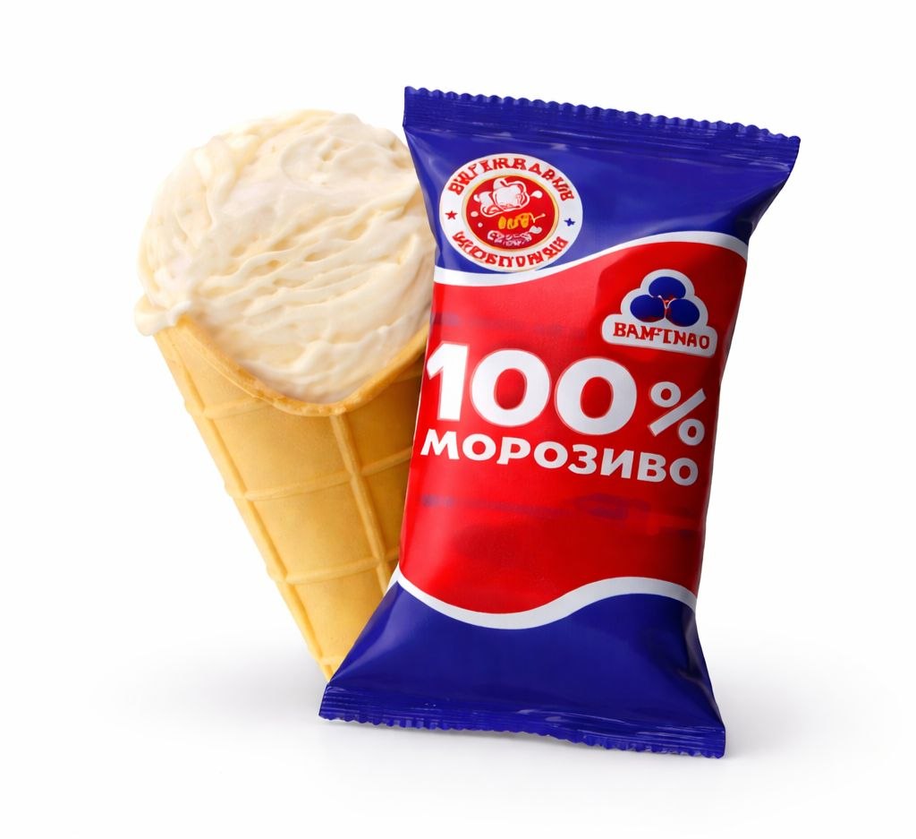 Морозиво 100% Пломбір стакан